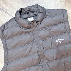 Callaway Mens Black Puffer Vest Golf Quilted Lightweight Zip Up Size XXL